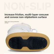 Autumn And Winter Women's Snow Boots Space Boots  Ski Boots SNOW BOOTS - White Round Logo - View 3