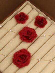 一套复古宫廷风格花卉优雅玫瑰首饰套装，在欧美地区广受欢迎 - 玫瑰花首飾套裝 - 查看 4