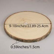 2pcs 6-7 Inch Natural Wood Slices, Suitable For Tabletop Decor, Crafts, Painting, Wedding Decoration, DIY Projects, Christmas Decoration - Wood Color - View 13