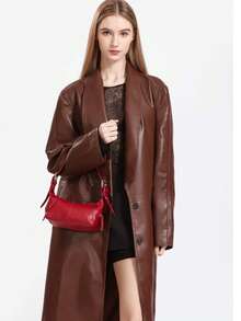 Underarm Bag Women's Bag Cool Drag Style Single Shoulder Underarm Stick Bag Niche Design Leather Zipper Single Shoulder Handbag - Multicolor - View 12