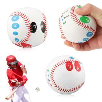 1件棒球投球训练器，运动棒球，带手指定位标记的棒球训练器材，适合初学者学习多种握法，带手指定位标记，适合棒球训练。