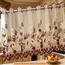 1 buah Tirai Pendek Motif Bunga Bordir, Gaya Romantis Prancis, Bahan Poliester, Tirai Jendela Kecil/Pembatas, Cocok untuk Ruang Tamu, Jendela Kamar Tidur, Lemari, dan Dekorasi Pintu - MultiWarna - View 15