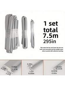 易于安装的防风静音窗户密封条 - 耐用塑料钢材质，非常适合炎热天气 - 1套[三件套裝] - 查看 8