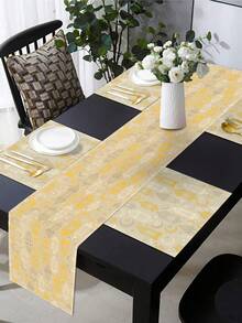 Manteles individuales y camino de mesa de lino para Ramadán (2/4/6/8 piezas) - Diseño de luna nueva con estrellas y farolillo Farnus, 12x18 pulgadas, adecuado para decoración del hogar, decoración de fiestas, reuniones festivas, decoración de Ramadán, cocina, restaurante, decoración de mesa de comedor del hogar - Multicolor - Ver 2