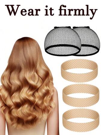 14 PIEZAS Gorra para peluca, invisible y transpirable, gorra elástica ultra fina, gorra de nailon para peluca, cubierta para peluca y banda de silicona para el cabello, a prueba de sudor y agua para deportes, antideslizante, banda para el cabello, anti-caída