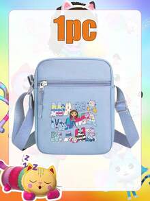 Gabby's Dollhouse Gabby Dollhouse Theme Cartoon Canvas Crossbody Bag For Women 2025 New Style Summer Outing Lightweight Small Bag, Fashionable Vertical Versatile Multi-Layer Mobile Phone Case - Multicolor - View 16