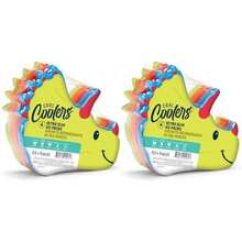 Fit & Fresh Cool Coolers - Lonchera para niños, Bolsas de Hielo Delgadas Reutilizables, Multicolor, Paquete de 8(8PK Dinosaurio 8 PK) - Multicolor - Ver 1