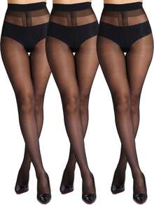 1pc/3pcs/6pcs 20D Solid Women's Tights, Ultra-Thin Pantyhose With Reinforced Toe, High Waist Long Socks - Recommended For 40-60kg Body Weight - Multicolor - View 8