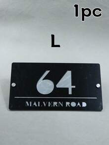 Customized Outdoor House Number Plate Personalized Acrylic Black House Number Sign Home Address Plaque Customizable Street Address Plate Wall Plaque, Housewarming Gift - Multicolor - View 12
