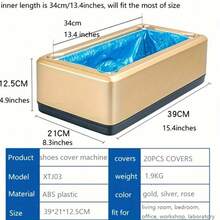 Stainless Steel Automatic Shoe Cover Dispenser - Includes 100 Disposable Plastic Shoe Covers, Suitable For Home/Office/Hospital | Automatic Shoe Cover Machine, No Bending Required, Great Housewarming And New Home Gift,Shoe,Spring Summer Picks,Brides Maid Gifts,Room,Bedroom Deccor,Bedroom Deccor,Beach,Travel,For Men,For Women,Vacation