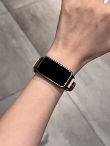 1pc Women's Slim Genuine Leather Watch Band, Compatible With Huawei Watch 10/9/8/7 NFC Version