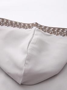 新款摩洛哥男士长袍，长袖刺绣连帽设计，穆斯林男士阿巴雅，伊斯兰宽松男士杰拉巴，沙特阿拉伯传统服饰 - 淺灰色 - 查看 6