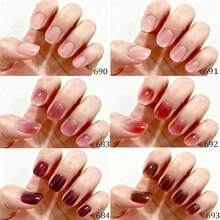 6色渐变法式美甲美足套装，天然浸粉，沙龙品质DIY美甲，适合家庭使用，持久新手套装，易于涂抹（粉色、裸色、棕色、米色） - 彩色 - 查看 9