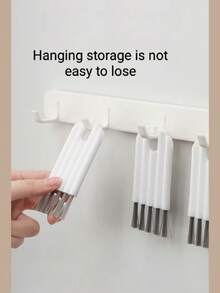 2pcs Multi-Purpose Cleaning Brush Set, Suitable For Scrubbing Dust, Stains, Keyboards, Crevices, Cups, And Other Kitchen Utensils. Lightweight And Easy To Use.