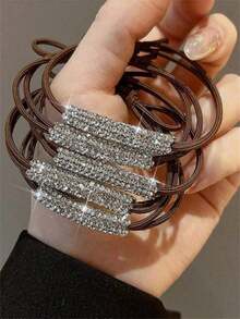 20 قطعة/10 قطع 3 قطع/1 قطعة من إكسسوارات الشعر النسائية ذات الموضة اللامعة، شريط رأس مرن للغاية، خاتم ذيل الحصان، إكسسوارات شعر يومية، شريط رأس ذيل حصان مرن للغاية دون إتلاف الشعر، مناسب للمناسبات اليومية والسفر، هدية قلبية للصديقات والعائلة