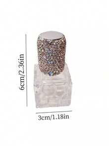 1 pezzo Flacone spray per profumo ricaricabile da 10ml con decorazione in strass scintillanti, atomizzatore da viaggio per colonia/tonico di alta qualità, regalo elegante - Argento - Visualizzare 4