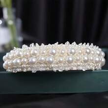 Diadema de cristal de lujo, tocado de corona para fiestas/días festivos, accesorios para el cabello de novia y boda - Blanco - Ver 4