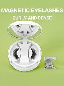 1 Pair New Five Seven Magnetic Size Magnetic Magnetic Eyelashes With Applicator Reusable Magnetic Lashes No Glue Needed Magnetic Eyelashes Without Eyeliner Cat Eye Natural Look Magnetic Eyelashes Magnetic Lashes - 濃密款 - 查看 3