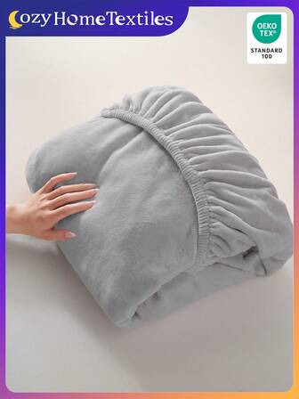 1pc Solid Color Crystal Velvet Bedsheet, Bedding, Mattress Protector, Bed Cover, Soft Home Textile, Breathable Anti-Pilling Mattress Pad, Soft & Skin-Friendly, Multiple Colors Available, Home Decor, Soft & Comfortable Bedroom Bedding, Fashionable Mattress Cover