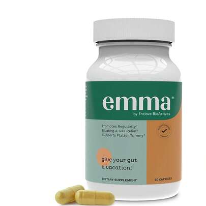GWYNNE Emma Suplemento Alivio De Gases E Hinchazón, Repara El Intestino Permeable Con Magnesio, Berberina, Vitamina D Y Quercetina,más Salud Intestinal Y Limpieza De Colon Fórmula 60 Cápsulas