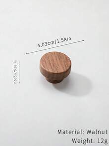 2 piezas Tirador de cajón de madera de un solo orificio, tirador de madera de cabeza redonda para gabinete/puerta de armario - hayanogal - Ver 6