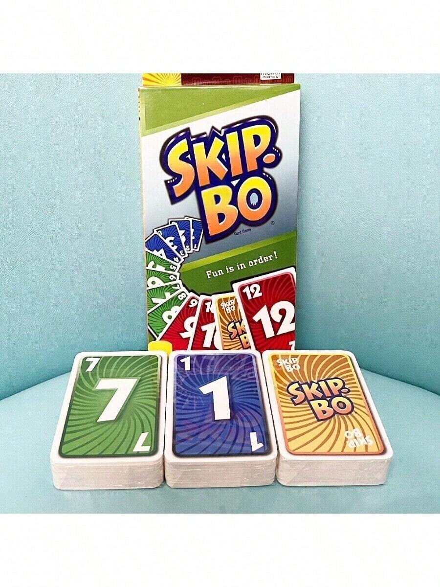 Skip BO Party Board Game Cards, Game Poker,PHASE 10 Black Game Cards - Skip - View 1