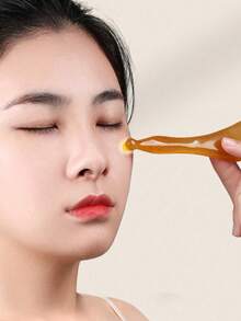 3pcs /Set Of Facial Massage Tools, Imitation Lamb Horn Scraping Board, Pull Rod, Facial Specific Resin Meridian Massage Stick, Facial Scraping Board, Universal Scraping, Facial Scraping Board, Stretching Rod, Facial, Neck, And Eye Beauty Salon Full Body Scraping Tablets, Nose Scraper, Nose Beauty, Acupoint Pointing, Facial Massage, Lifting Nose Bridge, Pulling Meridians And Acupoints, Facial Stretching Rod, Scraping Board - Multicolor - View 5