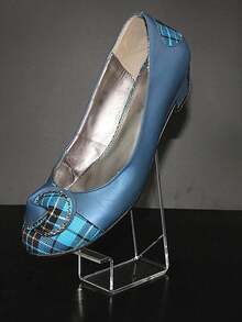 5pcs/2pcs Transparent Acrylic Shoe Display Rack, Shoe Stand, High-Heel Shoe Display Stand, Suitable For Shoe Stores, Applicable To Sandals, Casual Shoes, High-Heel Shoes, And Sports Shoes. Acrylic L-Shaped High-Heel Sports Shoe Display Stand With Protective Film. - Multicolor - View 4