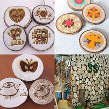 WSXC Unfinished Natural With Tree Bark Wood Slices 10 Pcs 4.2-4.7 Inch Disc Coasters Wood Coaster Pieces Craft Wood Kit Circles Crafts Christmas Ornaments DIY Crafts With Bark For Crafts Rustic Wedding - 10件4247英寸 - 查看 5