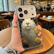 Funda de Teléfono Alpaca Blanca con Diseño de Flores Amarillas para iPhone 14 Pro Max y  Galaxy S23 Plus Adecuada para Todas las Estaciones Opción de Regalo Ideal - Plateado - Ver 2
