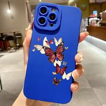2026 nueva funda de teléfono mate, funda de teléfono con estampado de mariposa para  17 14 Pro Max  17 13  17 12  17 11  Galaxy S23 S22 S21 S20 funda de protección para teléfono, funda de pareja, regalo para novio o novia, regalo de vacaciones - Negro - Ver 4