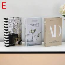 3 كتب زخرفية عصرية، كتب مزيفة حديثة بتصميم مبسط قابلة للطي، عينات أثاث ناعم مناسبة لديكور الفنادق والمقاهي وغرف الدراسة - متعدد الألوان - مشاهدة 7