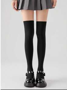 1 para 100g skarpetek za kolano Naked Leg Sorcerer Y2K Patchwork, czarne, sztuczne skarpetki za kolano, grube rajstopy na jesień/zimę, realistyczne kryjące getry JK, obcisłe spodnie biznesowe, ciepłe legginsy zimowe, grube skarpetki z podszewką termiczną, odpowiednie do temperatur 5-20°C - Czarne i Białe - Zobacz 4