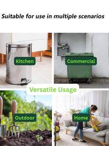 100/200pcs Black Polyethylene Garbage Bags, Thick Leak-Proof Multi-Purpose Trash Bags, Suitable For Recyclables, Bathroom Waste, Food And Pet Waste, Odorless, Fit For Home, Office And School Use - Multicolor - View 4