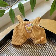 1 Set Doll Clothes, Ceramic Figurine, Bucket Hat And Denim Overalls For 1st/2nd Generation Dolls - Multicolor - View 6