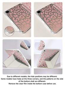 Leopard Print Double-Sided Acrylic Transparent Crystal Tablet Protective Case, Compatible With IPad 11 (2025/10.9)/Air 4/5/6/7 (2025/10.2)/Pro 11/10th Gen/9.7/10.5, Galaxy Tab A9, Kindle (11th Gen - 2024 Release), With Sleep/Wake Function, Fashionable And Minimalist Leopard Pattern, Ideal Daily Protection