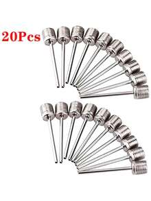 5/10/20pcs Sports Ball Pump Needles, Stainless Steel Pump Adapters Compatible With Football, Basketball, Soccer Ball, Inflator - Portable Air Pump Needles For Balls, Balloons, Metal American Style Inflation Needle - Multicolor - View 9