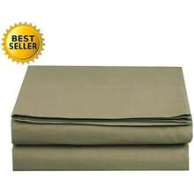 Elegant Comfort - Sábana Plana de Lujo de 1500 Hilos, Calidad egipcia, Libre de Arrugas, 1 Pieza, , , 1(Queen Verde salvia) - Multicolor - Ver 2