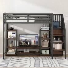 Kids Bed Frames, Headboards & Footboards - Black + Metal + 90cm*200cm - View 5