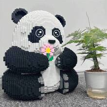 12000 chiếc Hoa Gấu Trúc Gấu Trúc Khổng Lồ Động Vật Dễ Thương Tự Làm Đồ Chơi Xếp Hình Trang Trí 3D Đồ Chơi Xếp Hình Hoa Gấu Trúc Khối Xây Dựng Quà Tặng Sinh Nhật Cho Các Bữa Tiệc Và Quà Tặng - người mẫu - Xem 4