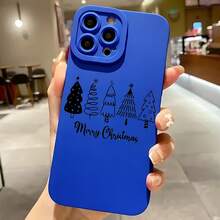 2026 nueva funda de teléfono mate, funda de teléfono con patrón de árbol de Navidad, diseño de Feliz Navidad para  17 15 Pro Max,  17 14 Pro,  17 13,  17 12,  Galaxy S23 S22 S21 S20, funda protectora para teléfono, regalo de pareja para novio y novia, regalo de vacaciones - Negro - Ver 4