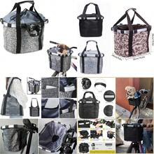 Foldable Cycling Bicycle Quick Release Front Bike BasketWaterproof Dog Handlebar Small Pet Cat And Back Folding Detachable Easy Install Suitable For Groceries Picnic Shopping Grey - Grey - View 1