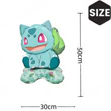 4个立式宝可梦铝箔气球 - 皮卡丘和杰尼龟卡通造型！非常适合儿童生日派对装饰和可爱礼物！ - 彩色 - 查看 2