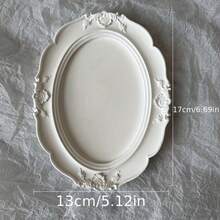 1个优雅欧式珠宝展示托盘，石膏压纹设计 - 非常适合摆放戒指、耳环和项链，也是摄影道具和家居装饰的理想之选，珠宝托盘 - 彩色 - 查看 13