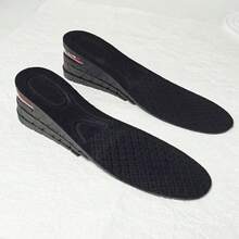 1双黑色增高鞋垫，带减震气垫，多层可拆卸，柔软弹性，男女通用运动鞋鞋垫，隐形增高垫，隔热保暖，适合闺蜜节、狗狗主题、嘉年华、鞋子、春夏精选、伴娘礼物、房间装饰、卧室装饰、海滩、旅行、男士、女士、度假等场合。 - 黑色 - 查看 7