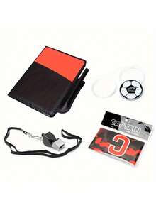 1 Set Soccer Referee Supplies, Referee Equipment Including Red/Yellow Cards, Whistle, Armband, Referee Tools - Multicolor - View 17