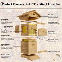 ACORNS Auto Bee Hive Starter Kit - Bee Hive Tool Bag For Beginners With 7 Flowing Beehive Frames - Ginger - View 3
