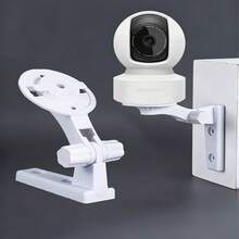 1pc Wall Mount Camera Bracket, Compatible With TP-Link Tapo C200/C210, Kasa EC70/KC410S Indoor Pan Tilt, Ceiling Bracket Indoor Outdoor Pan Tilt Surveillance Camera, 180 Degree Rotation Adjustable Accessory