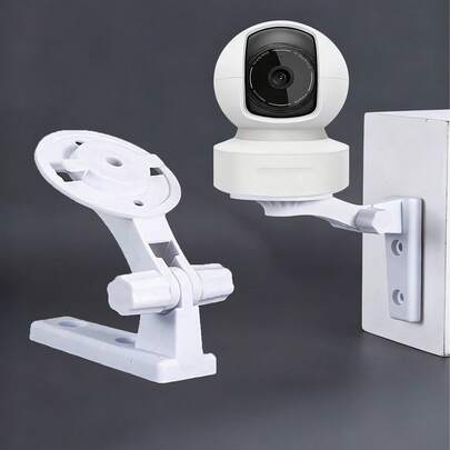 1pc Wall Mount Camera Bracket, Compatible With TP-Link Tapo C200/C210, Kasa EC70/KC410S Indoor Pan Tilt, Ceiling Bracket Indoor Outdoor Pan Tilt Surveillance Camera, 180 Degree Rotation Adjustable Accessory