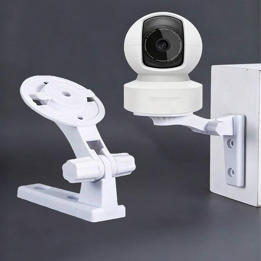1pc Wall Mount Camera Bracket, Compatible With TP-Link Tapo C200/C210, Kasa EC70/KC410S Indoor Pan Tilt, Ceiling Bracket Indoor Outdoor Pan Tilt Surveillance Camera, 180 Degree Rotation Adjustable Accessory